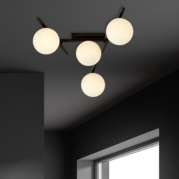 Emibig loftlampe 4xE14 40W SMART 4 SORT/OPAL 1103/4