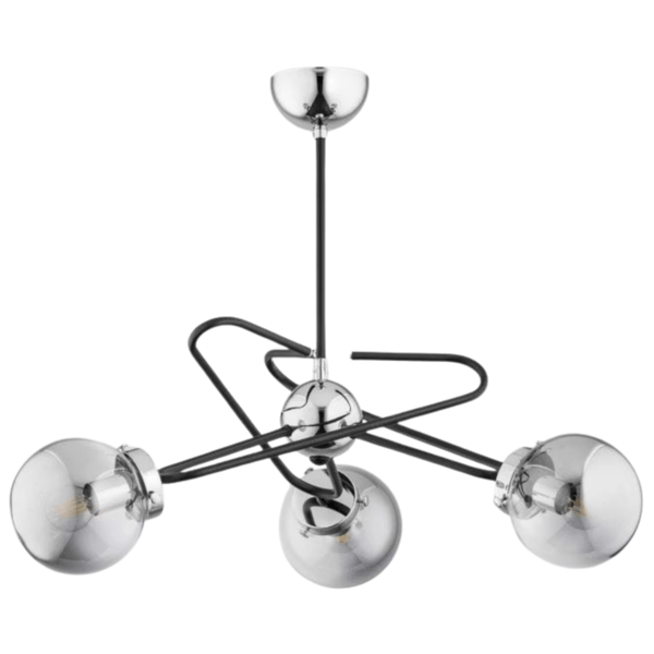 Loftlampe sort SAGITO sølv Alfa 27603