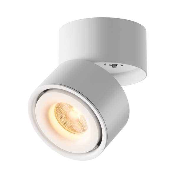 Takspotlight modern vit rund rörlig LED 15W YIN Maytoni Technical