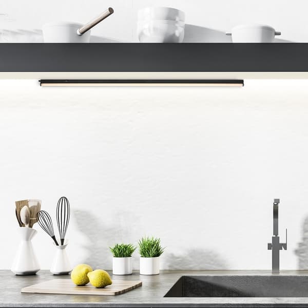 Sort underskabsbelysning 119 cm til køkken, variabel farve LED 16W BAREG Rabalux