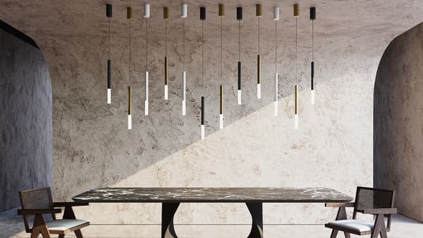Sort og hvid pendellampe rør Pro Shade LED 6W Maytoni