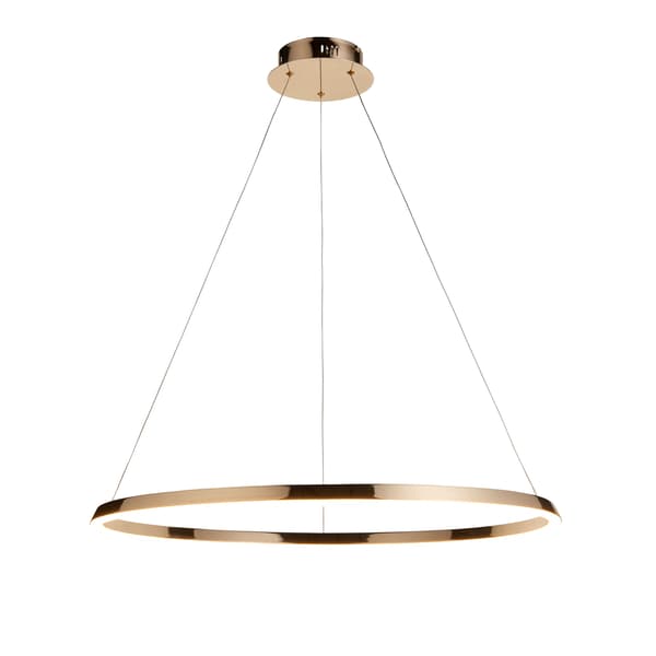 Moderne pendellampe Ø80cm guld ring LED 43.5W STATEN Endon