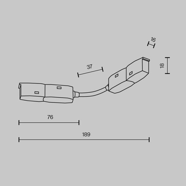 Strømforsyningsskinneforbindelse sort EXILITY Maytoni Technical