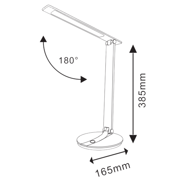 LED skrivebordslampe sort SERRA 316639 Polux