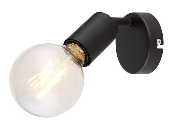 Minimalistisk væglampe E27 mat sort Lamar 3986 Rabalux