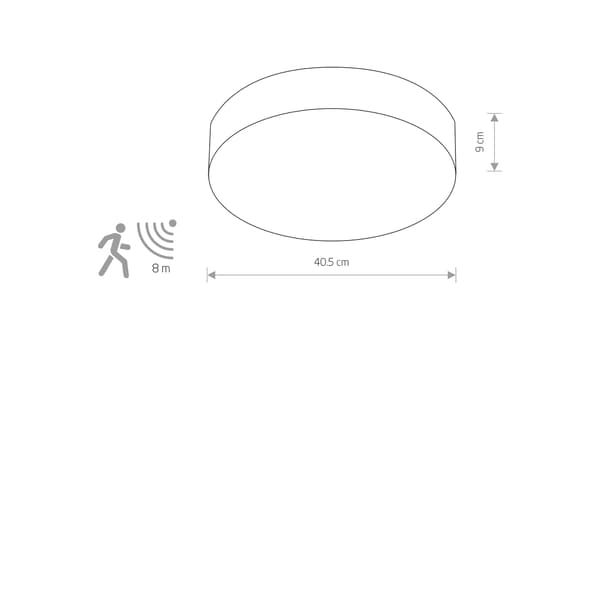 Loftlampe LED Nowodvorski ARENA SENSOR 10177 stål, sort