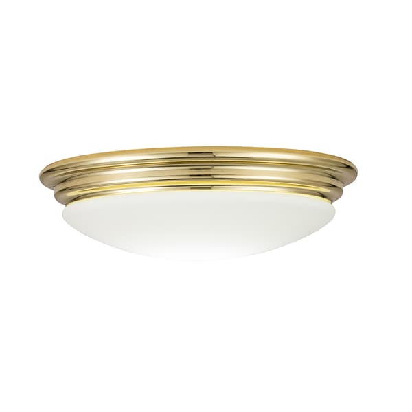 Rund badeværelsesloftlampe 35,6 cm 1xGX53 5,7W poleret messing Brompton Elstead