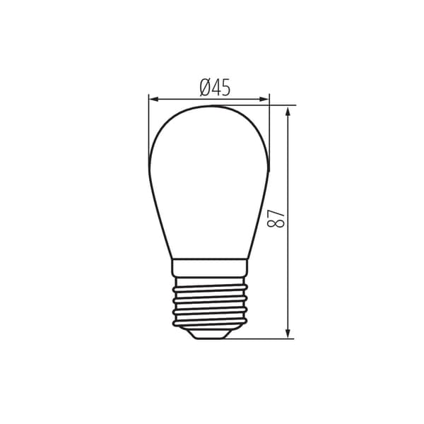 Kanlux LED E27 0,5W lämmin lamppu 26045
