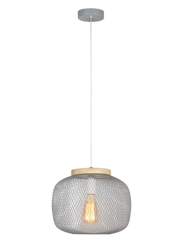 Pendellampe glas E27 1x40W askegrå 5237 Rupert Rabalux