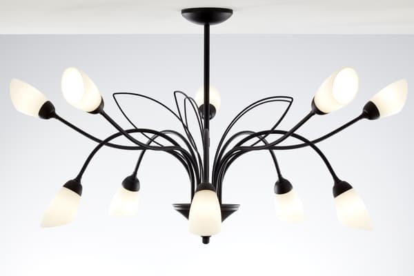 Dekorativ sort loftlampe 10xG9 14W GLORIOSA Jupiter