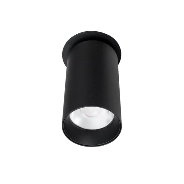 Indbygningsspot rør sort rund LED 9W varm HALO Maxlight