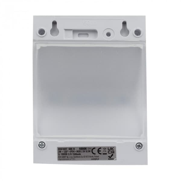 LED 3W 4000K hvid facade solcellelampe PIR og skumringssensor Ecolight