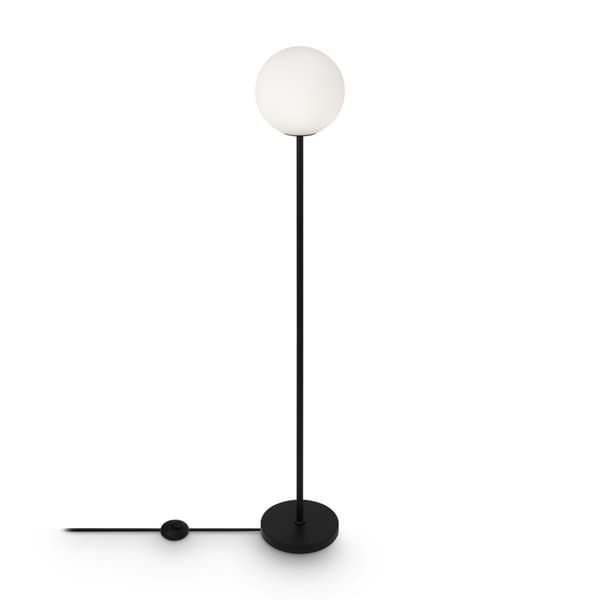 Gulvlampe sort, hvid kugle Ring Maytoni MOD013FL-01B