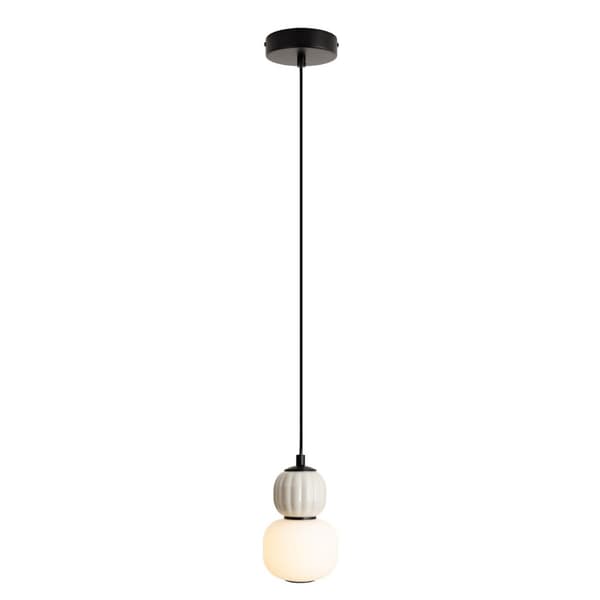 Moderne dobbelt sort-grå riflet glas LED 5W pendellampe MODERN Maxlight