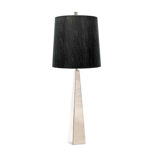 Bordlampe krom med sort skærm 80 cm Ascent E27 60W Elstead