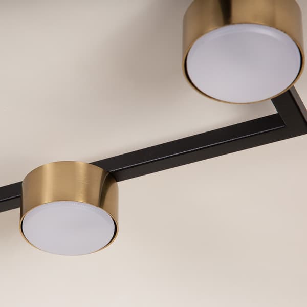 Loftlampe moderne sort rektangulær runde guldspots til stue entre 3xGX53 12W FRAME Sigma Lighting
