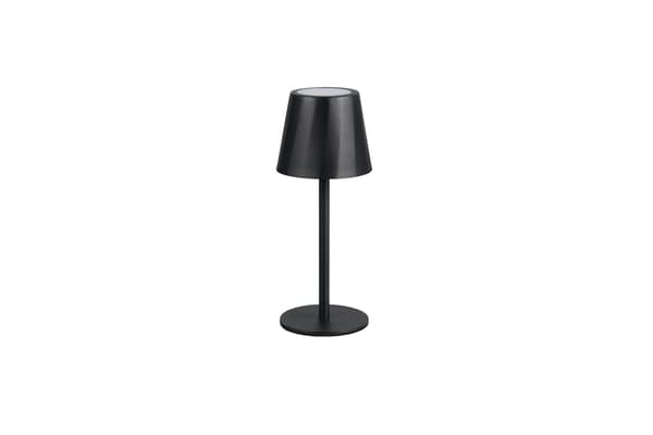 Bordlampe moderne sort trådløs konisk skærm IP44 LED 1.6W DIAZ RL