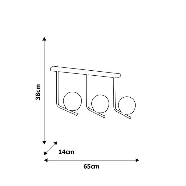Loftlampe 3x40W E14 CARINA MLP4864 Milagro