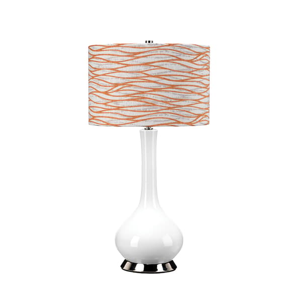 Bordslampa keramik orange vit 69 cm Milo E27 60W Elstead