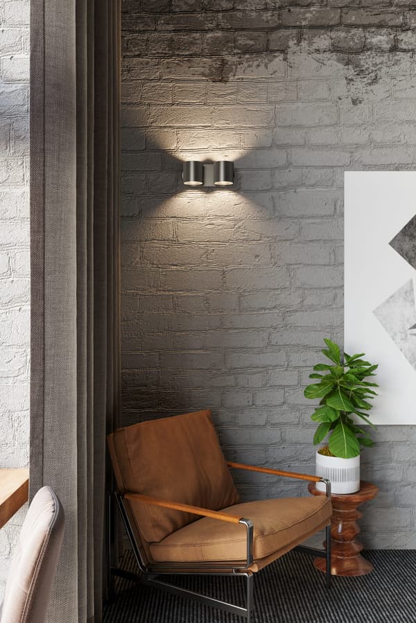 Væglampe ORBIS 2 sort Sollux Lighting SL.0660