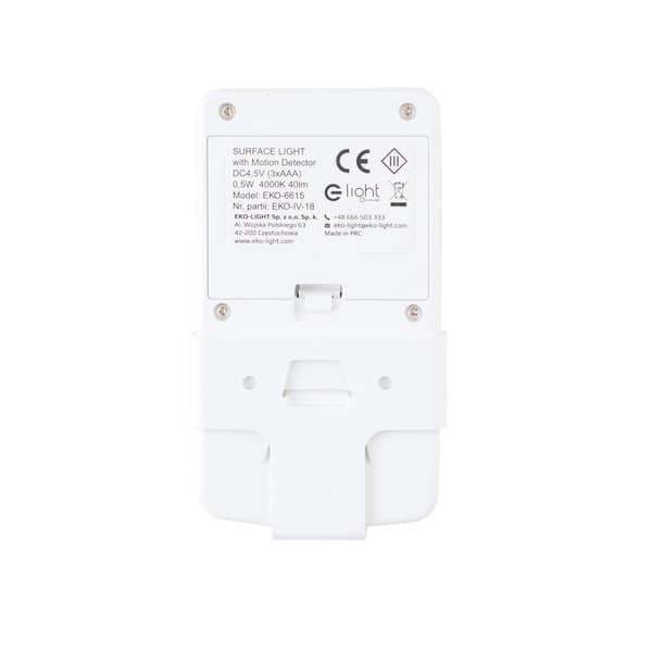 Møbelunderskabslys på AAA-batterier med bevægelsessensor LED 0.5W Eko-Light