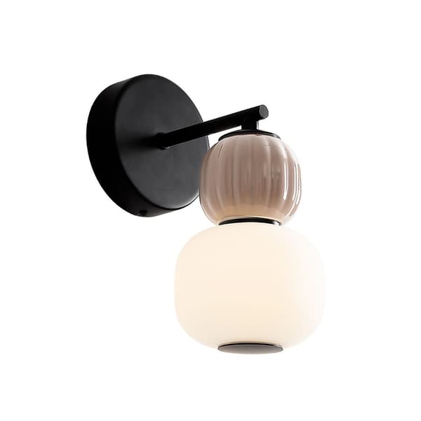 Dekorativ væglampe sort-brun riflet LED 5W MODERN Maxlight