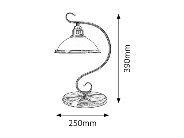 Klassisk bordlampe bronze E27 Elisett 2752 Rabalux