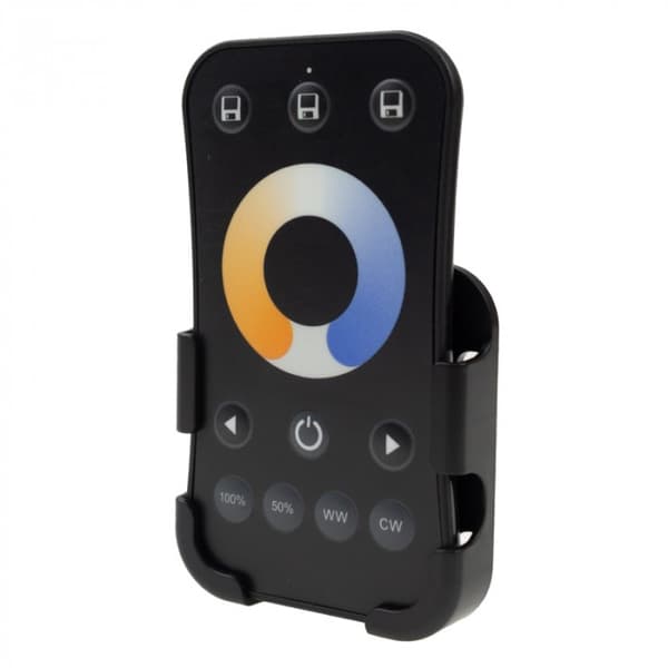R7-1 RF LED-bandfjärrkontroll för CCT-kontroller, touch, svart Ecolight