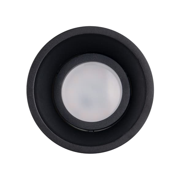 Indbygningsspot sort rund 1xGU10 50W DEEP Maxlight