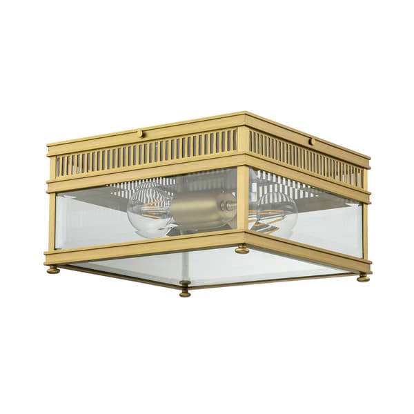 Utomhus taklampa Borstad mässing E27 60W Holborn Elstead