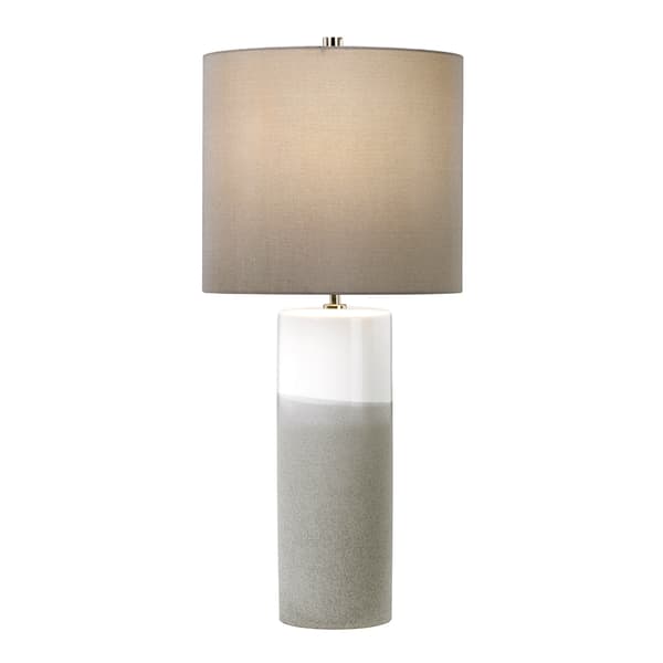 Bordlampe keramik grå hvid 68 cm Fulwell E27 60W Elstead
