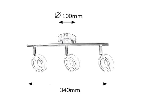 Krom LED lysskinne 3x 4,5W Zora 5941 Rabalux