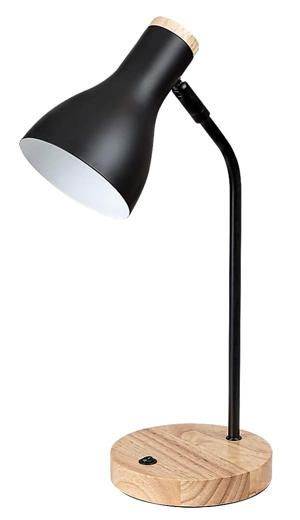 Bordlampe med træfod, mat sort E14 Ferb 74002 Rabalux