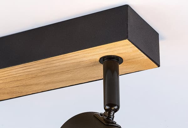 Takspotlight ek / svart E14 2x40W Metta 71152 Rabalux