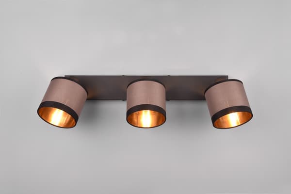 DAVOS loftlampe med tre spots sort 3xE14 10W RL