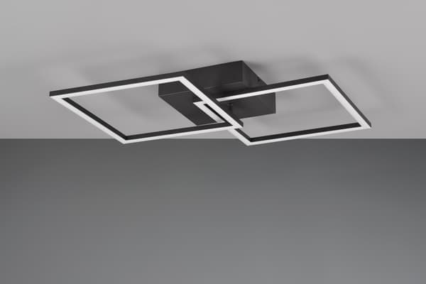 Loftlampe firkanter sort TRAIL LED 20W RL
