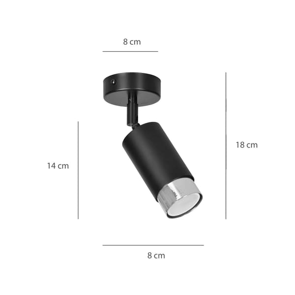 LOFTLAMPE Emibig 1xGU10 30W HIRO 1 BL/CHROME 964/1