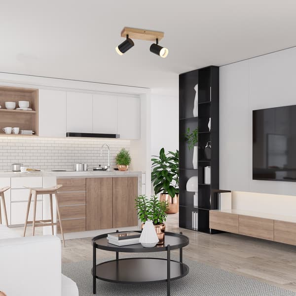 Loftspot eg / sort GU10 2X5W Toras 73122 Rabalux