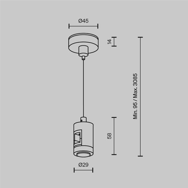 FLARITY Maytoni Technical enkelt messing wireophæng