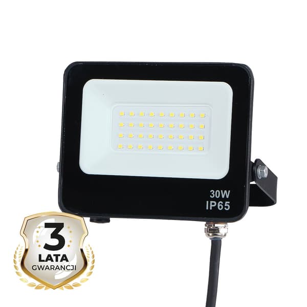LED-projektør 30W neutral farve 2700lm sort IP65 Eko-Light