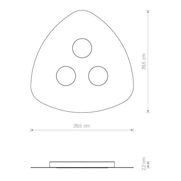 Loftlampe LED Nowodvorski ORGANIC sort, stål 8302
