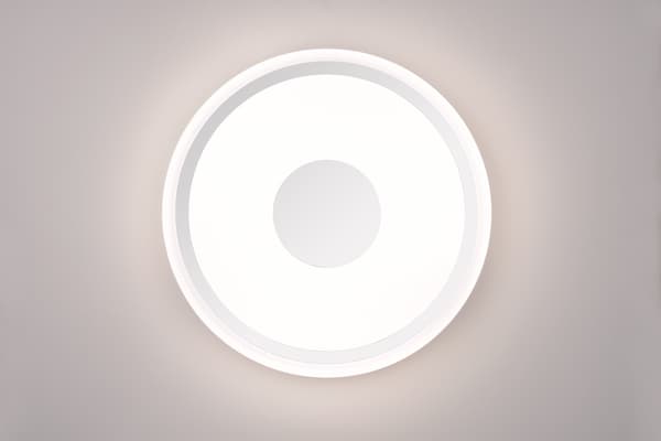 Moderne loftslampe 33 cm LED 16W sølv rund BUNDA RL