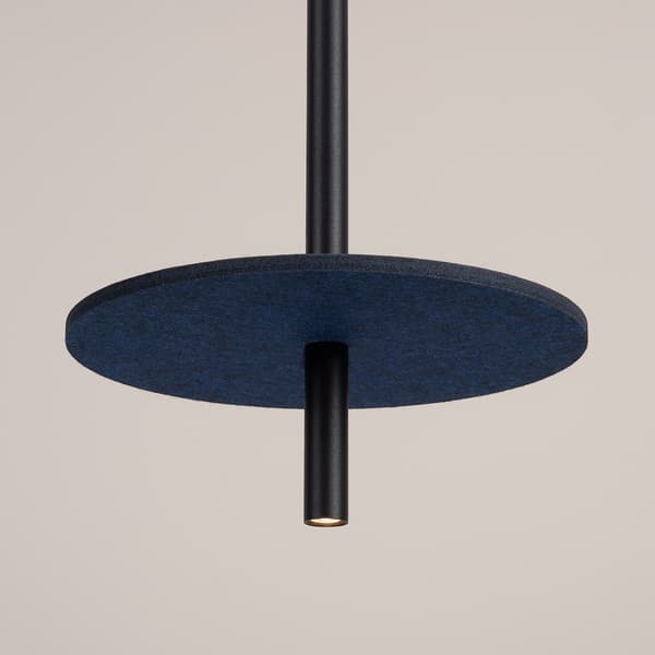 Pendellampe moderne sort rør justerbar marineblå filtskive 1xG9 8W FELTRO Sollux Lighting