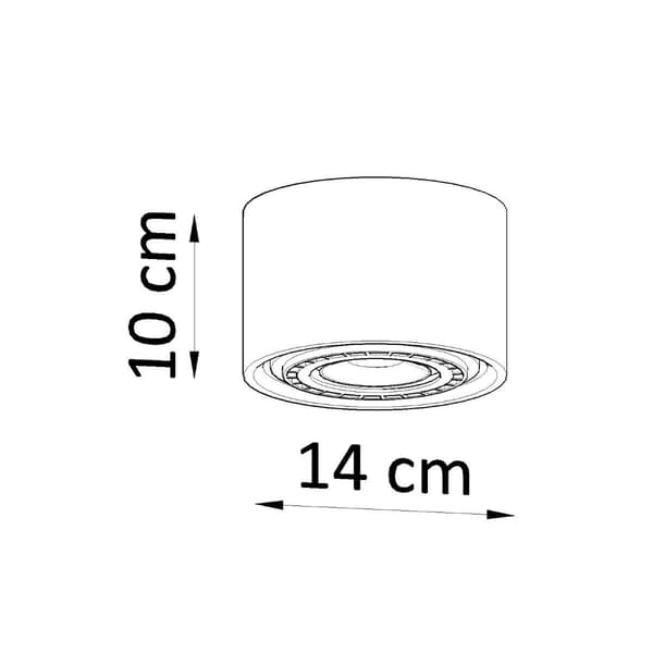 Takspotlight trä rund 14 cm 1xGU10 10W BASIC SL.0913 Sollux Lighting