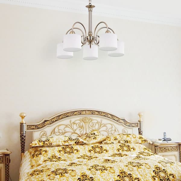 Klassisk lysekrone E27 5x60W antik messing farve 7276 Edith Rabalux