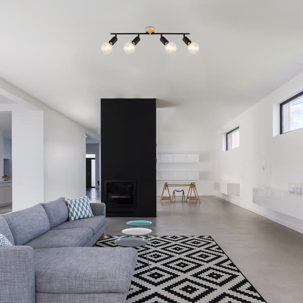 Valaisinkisko mattamusta E27 4x40W Pablo 3979 Rabalux