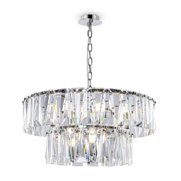 Krystal lysekrone krom Puntes Maytoni MOD043PL-12CH