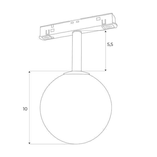Magnetisk lampa mjölkig kula ZIGBEE LED-system 5.4W 334lm 2700/5000K Maxlight