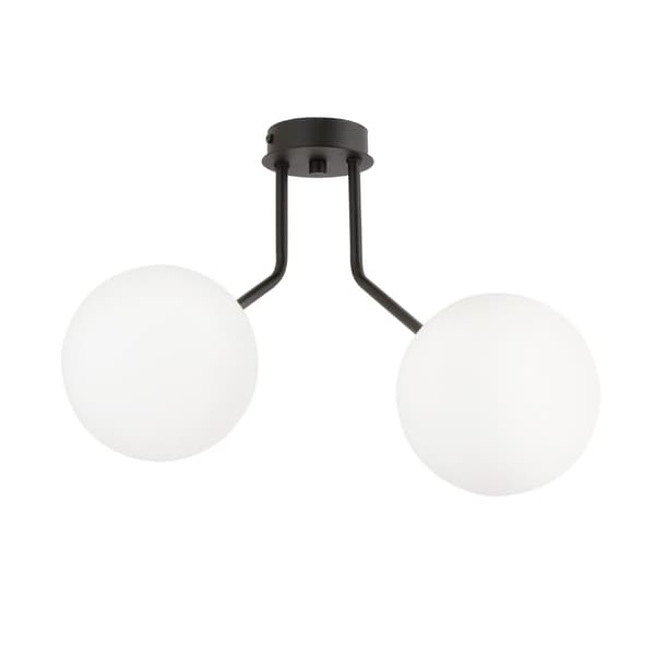 Emibig loftlampe 2xE14 40W NOVA 2 SORT/OPAL 1138/2