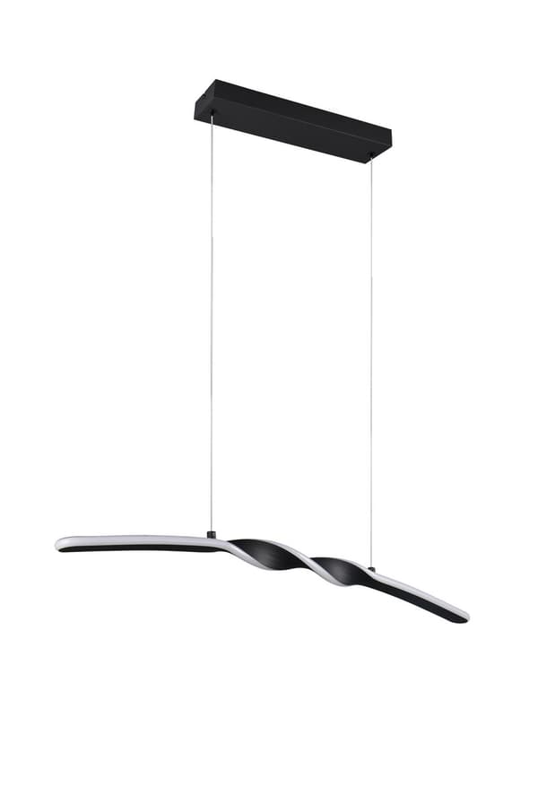 Moderne sort aflang spiral LED pendel 18W GINKO RL